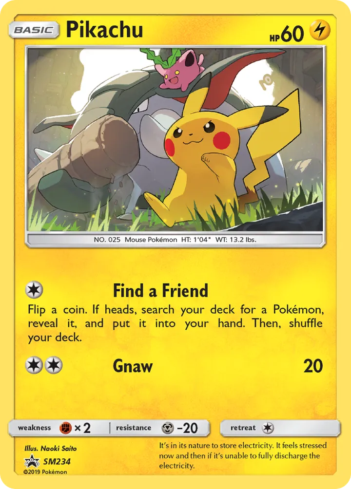 SM Black Star Promos 영어판 Pikachu SM234 카드 앞면