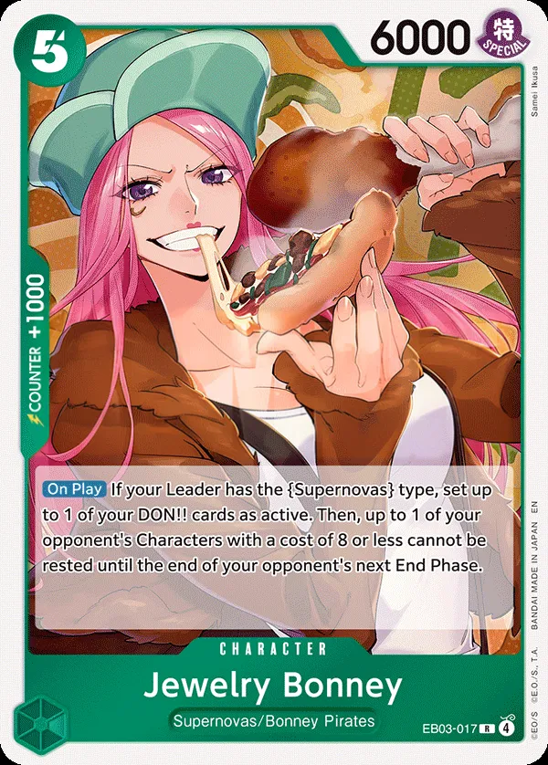 One Piece Heroines Edition 英語版 Jewelry Bonney EB03-017 カード表面