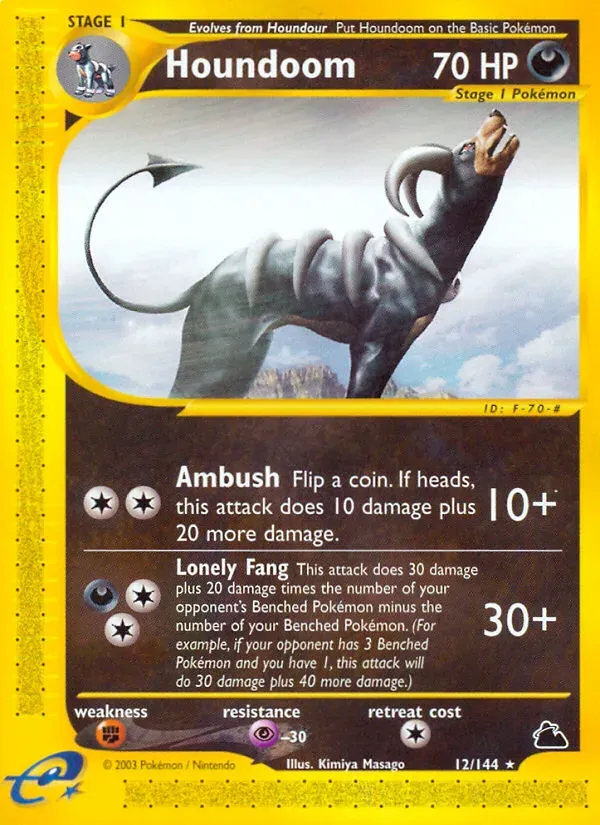 Skyridge 영어판 Houndoom 12 카드 앞면
