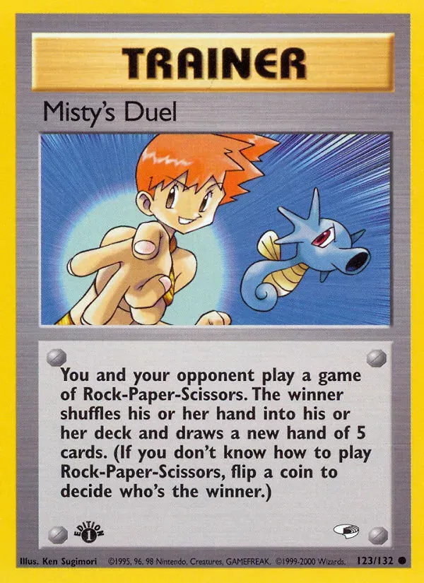 Front of Misty's Duel 123, Gym Heroes English