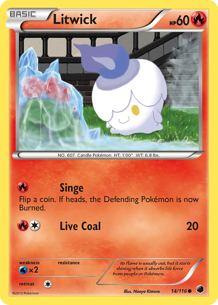 Black & White—Plasma Freeze 英語版 Litwick 14 カード表面
