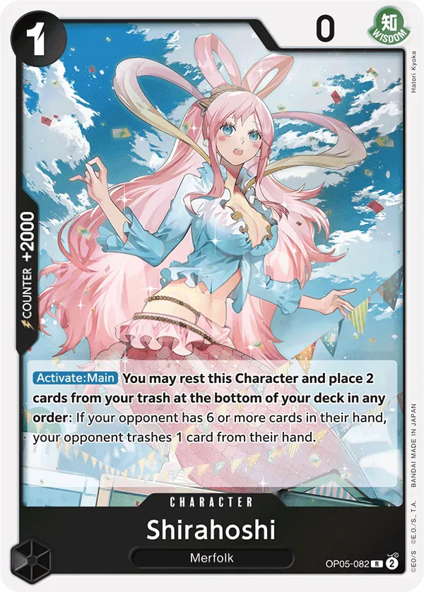 Awakening of the New Era 영어판 Shirahoshi OP05-082 · 재록 카드 앞면