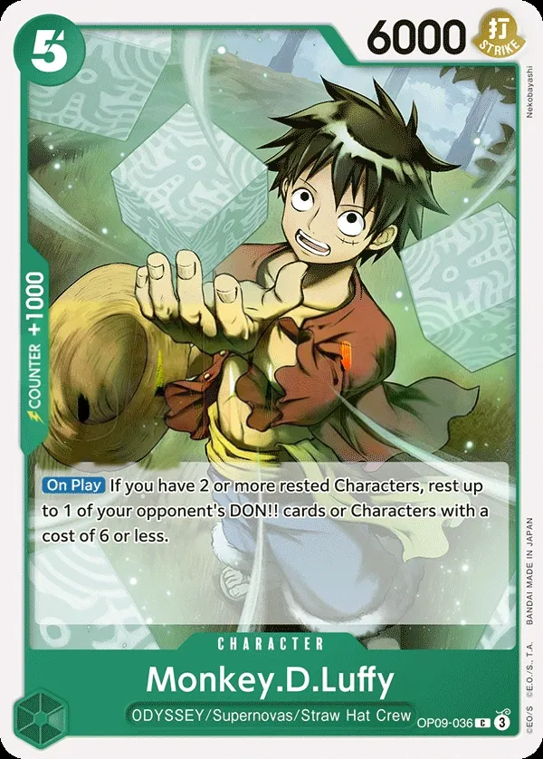 Emperors in the New World 英語版 Monkey.D.Luffy OP09-036 カード表面