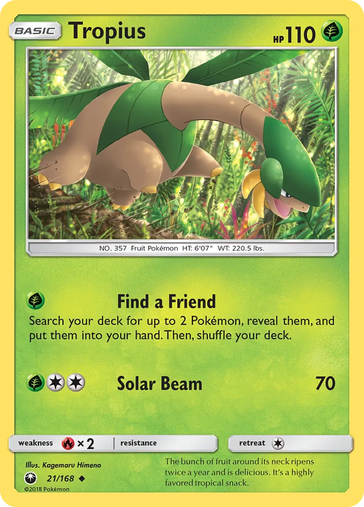Sun & Moon—Celestial Storm 영어판 Tropius 21 카드 앞면