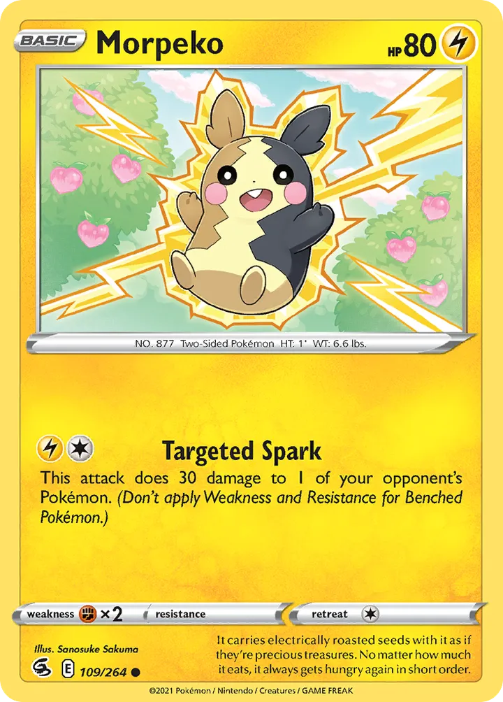 Sword & Shield—Fusion Strike 영어판 Morpeko 109 카드 앞면