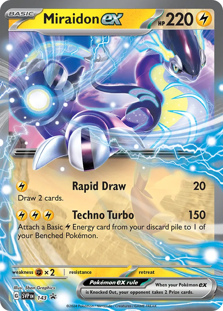 SVP Black Star Promos 영어판 Miraidon ex 143 카드 앞면