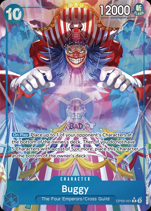 Emperors in the New World 영어판 Buggy OP09-051 · 패럴렐 카드 앞면