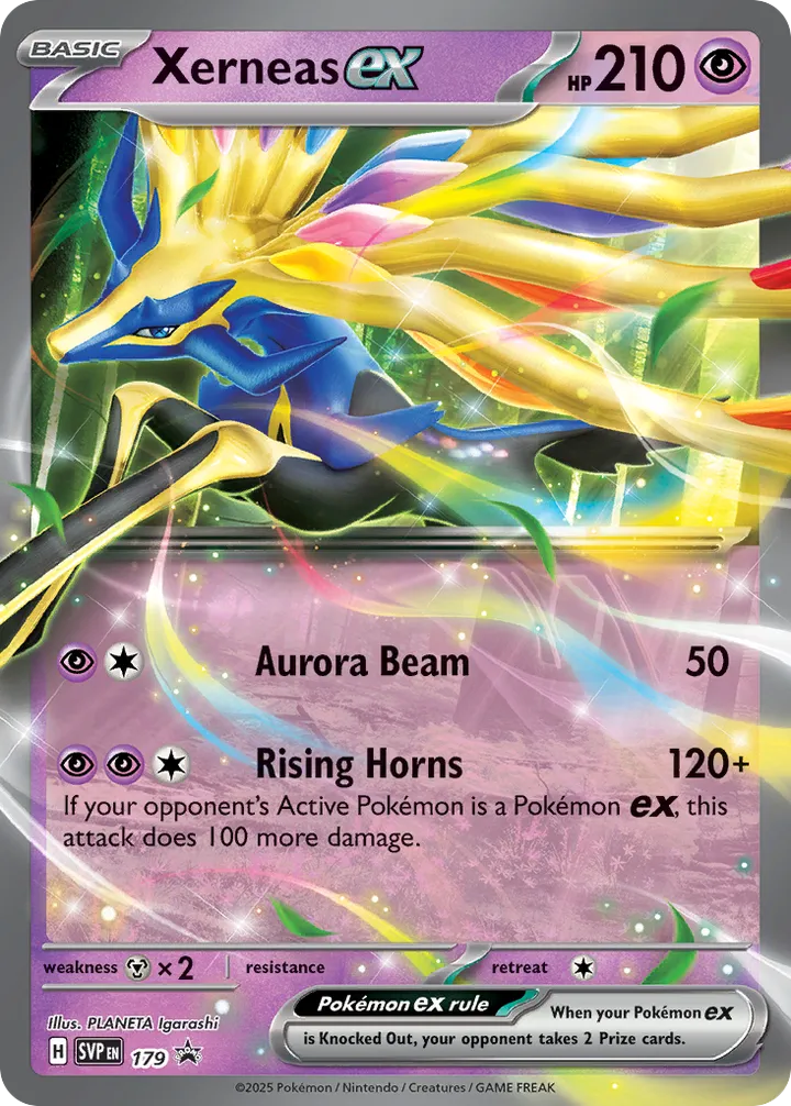SVP Black Star Promos 영어판 Xerneas ex 179 카드 앞면