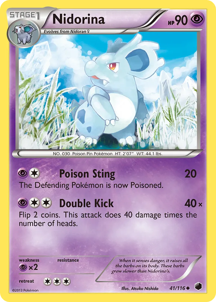 Black & White—Plasma Freeze 英語版 Nidorina 41 カード表面