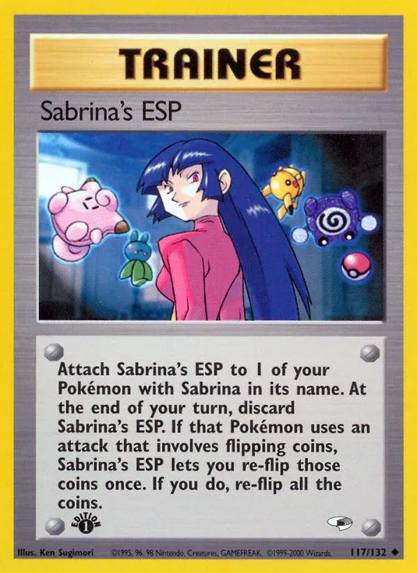 Gym Heroes 英語版 Sabrina's ESP 117 カード表面