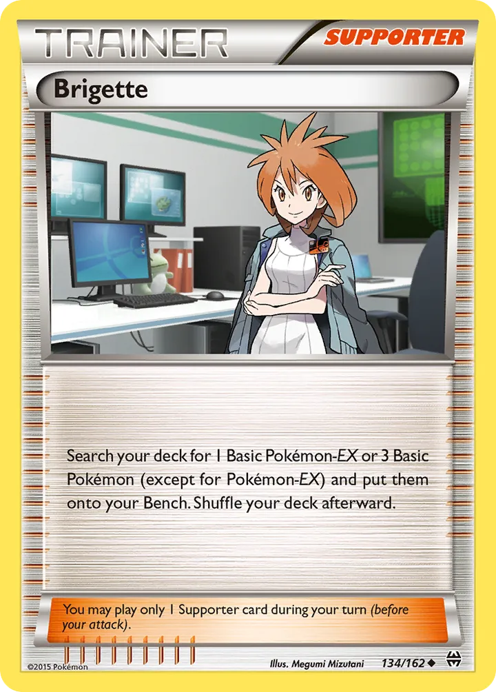 XY—BREAKthrough 영어판 Brigette 134 카드 앞면