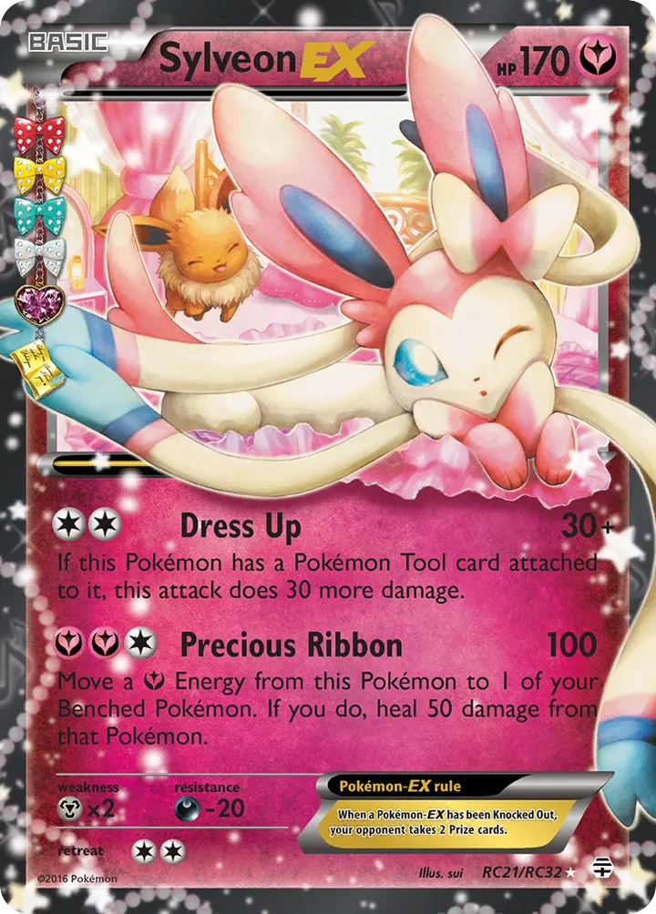 Generations 영어판 Sylveon-EX RC21 카드 앞면