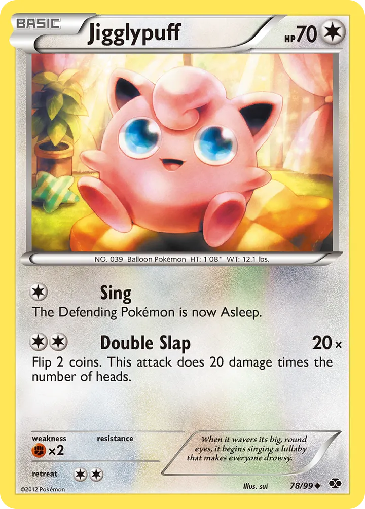 Black & White—Next Destinies 英語版 Jigglypuff 78 カード表面