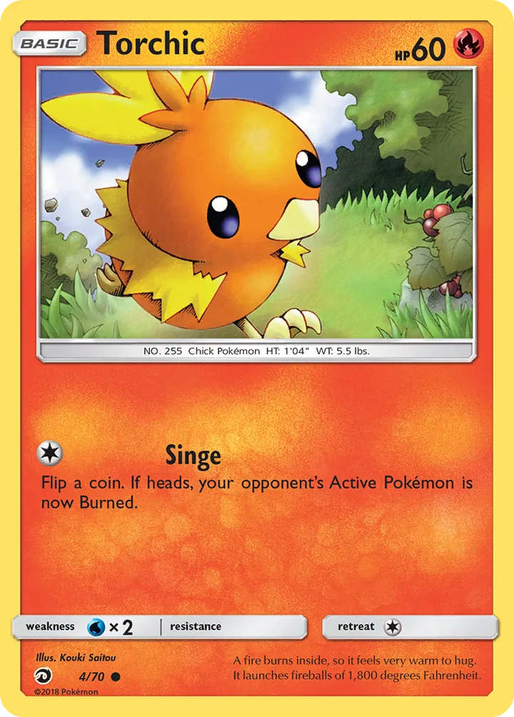 Dragon Majesty 영어판 Torchic 4 카드 앞면