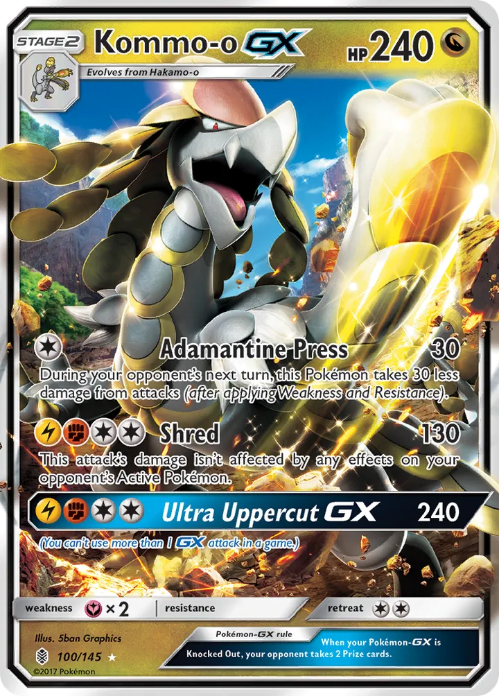 Sun & Moon—Guardians Rising 英語版 Kommo-o-GX 100 カード表面