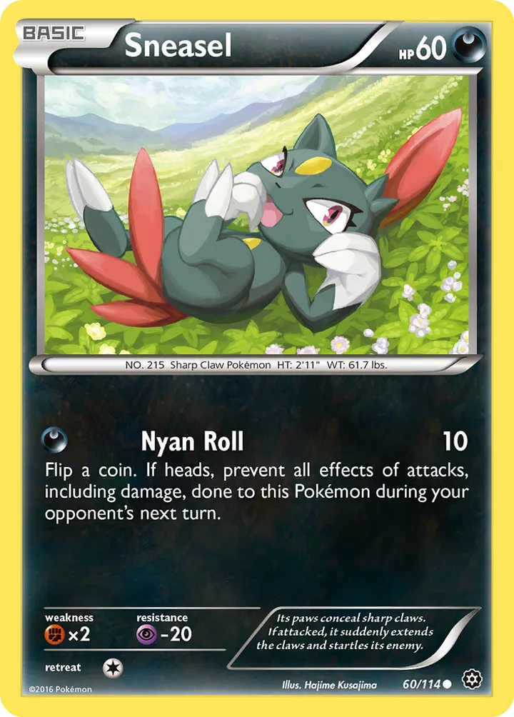 XY—Steam Siege 영어판 Sneasel 60 카드 앞면