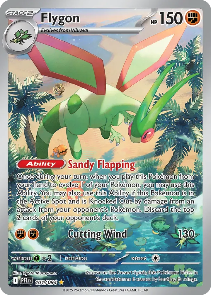 Mega Evolution—Phantasmal Flames 영어판 Flygon 101 카드 앞면