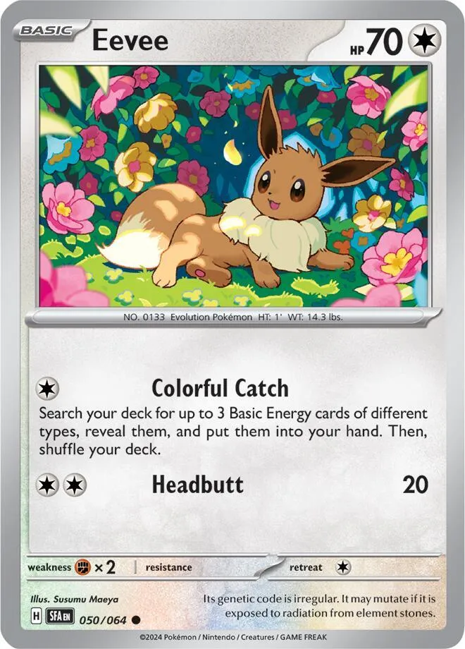 Scarlet & Violet—Shrouded Fable 영어판 Eevee 50 카드 앞면