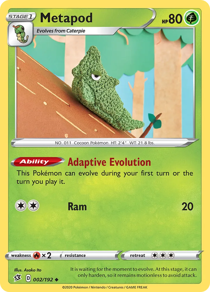 Front of Metapod 2, Sword & Shield—Rebel Clash English