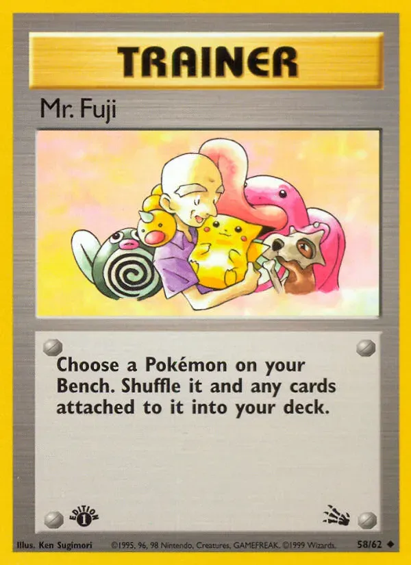 Fossil 영어판 Mr. Fuji 58 카드 앞면