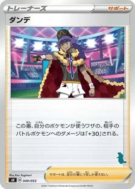 Front of Leon 49, ファミリーポケモンカードゲーム(2021年版、エースバーンV・ピカチュウV・バンギラスV) Japanese