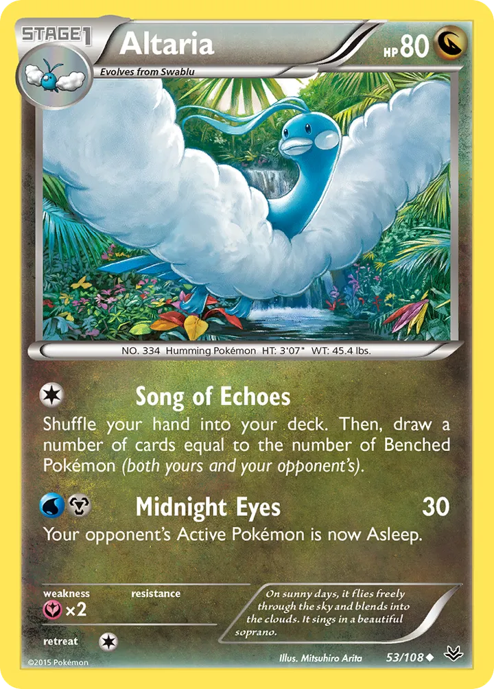 XY—Roaring Skies 英語版 Altaria 53 カード表面