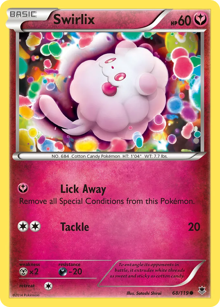 XY—Phantom Forces 英語版 Swirlix 68 カード表面
