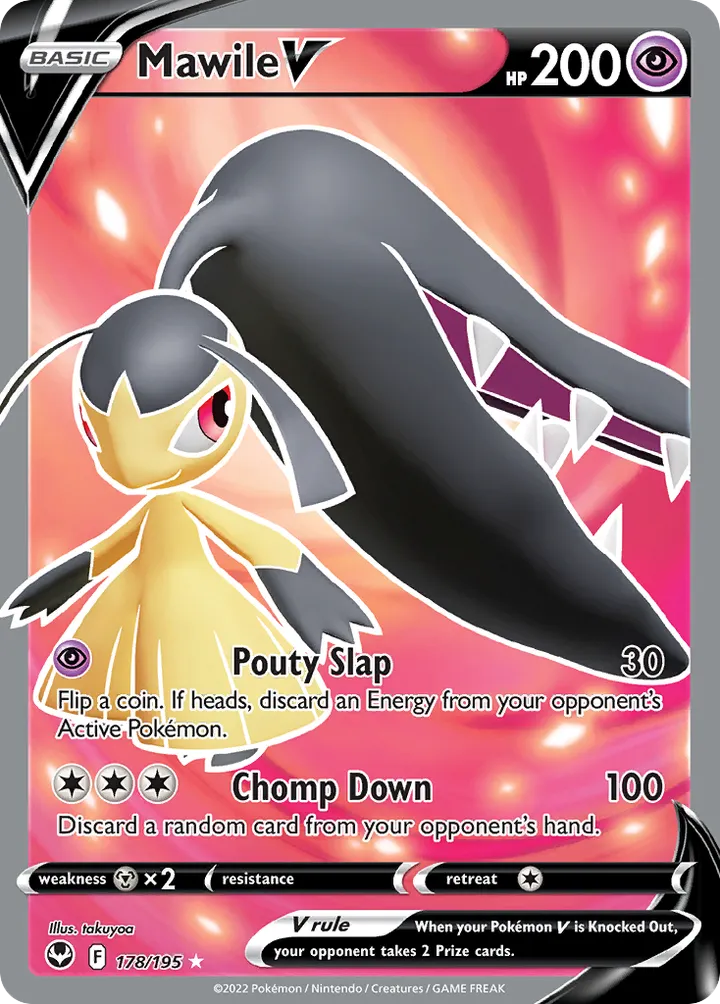 Sword & Shield—Silver Tempest 英語版 Mawile V 178 カード表面