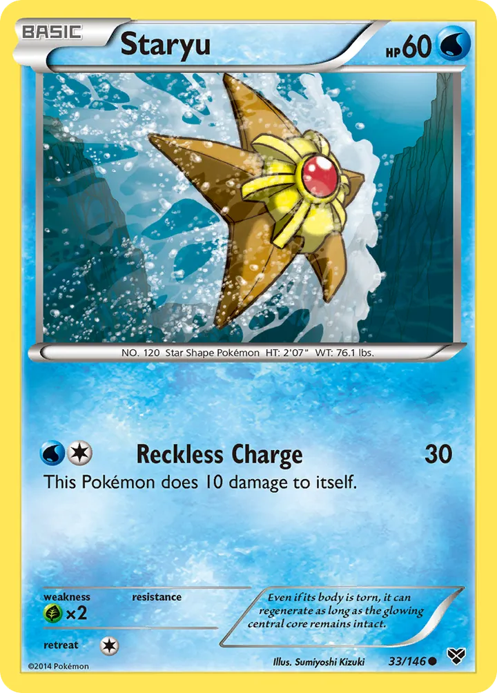 XY 英語版 Staryu 33 カード表面