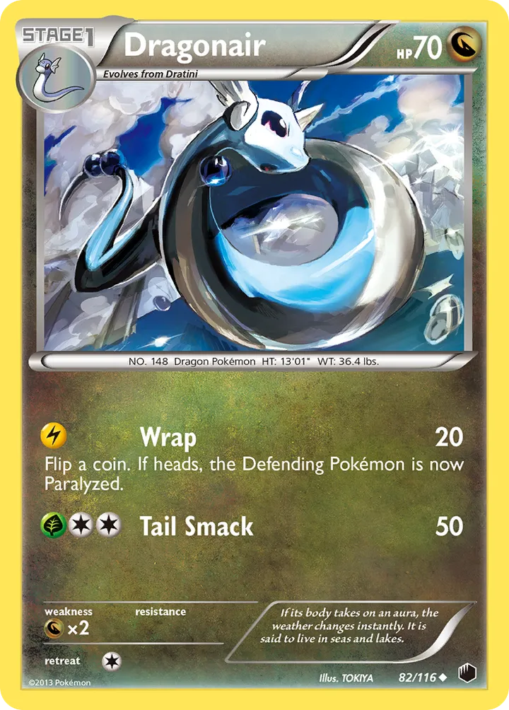 Black & White—Plasma Freeze 영어판 Dragonair 82 카드 앞면