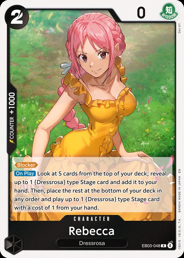 One Piece Heroines Edition 영어판 Rebecca EB03-048 카드 앞면