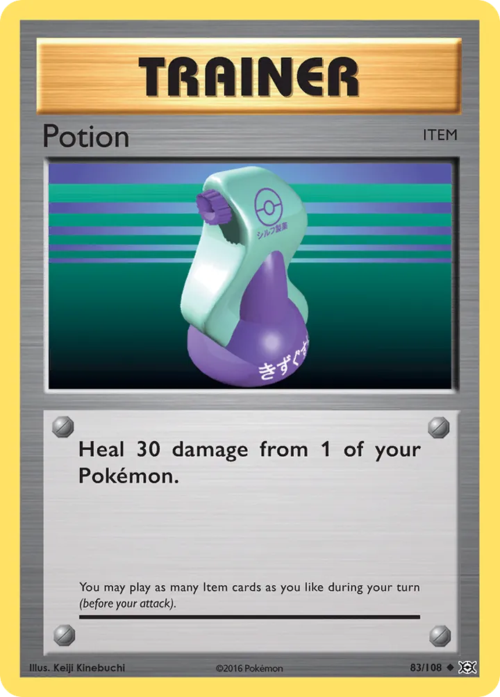 XY—Evolutions 영어판 Potion 83 카드 앞면