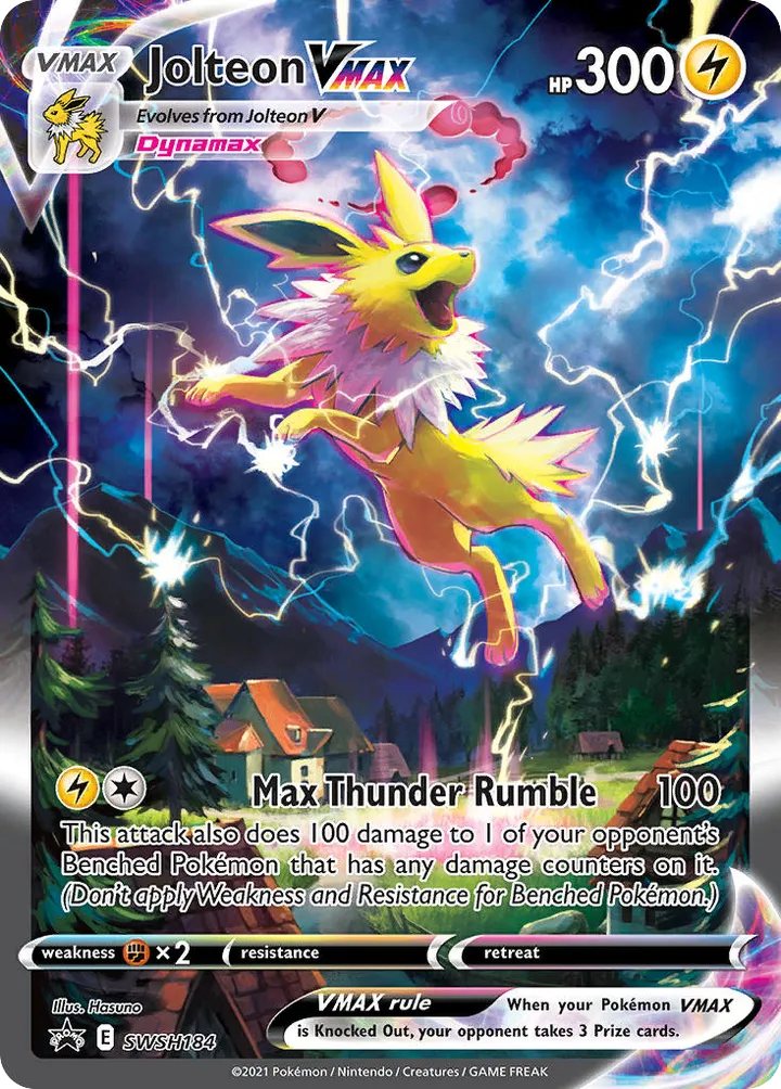 SWSH Black Star Promos 英語版 Jolteon VMAX SWSH184 カード表面