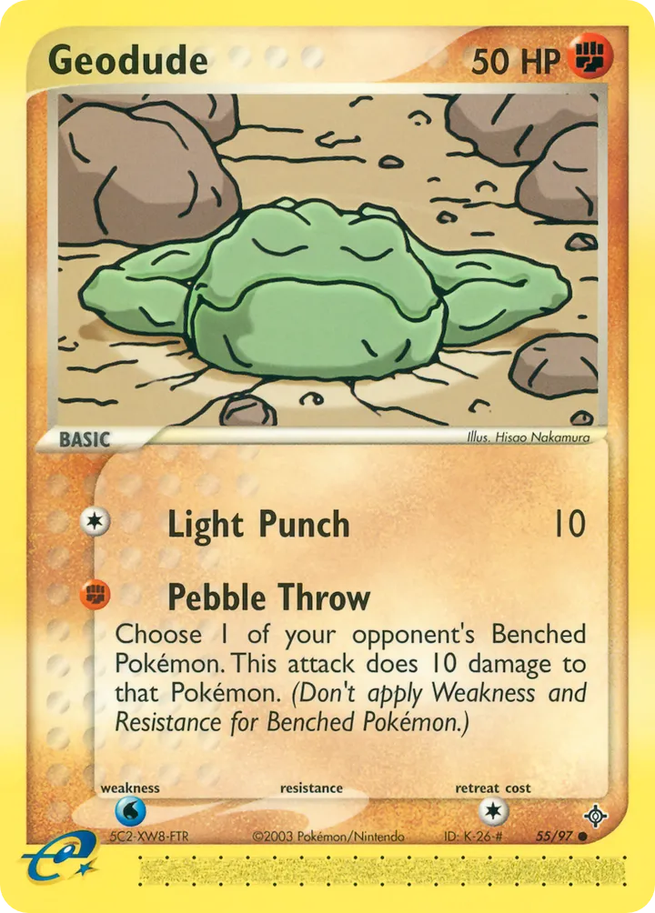 EX Dragon 英語版 Geodude 55 カード表面