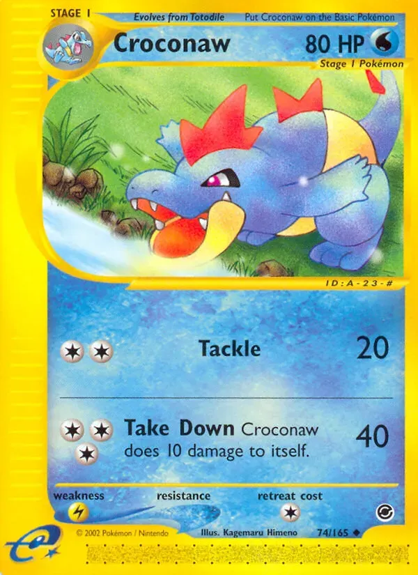 Expedition Base Set 英語版 Croconaw 74 カード表面