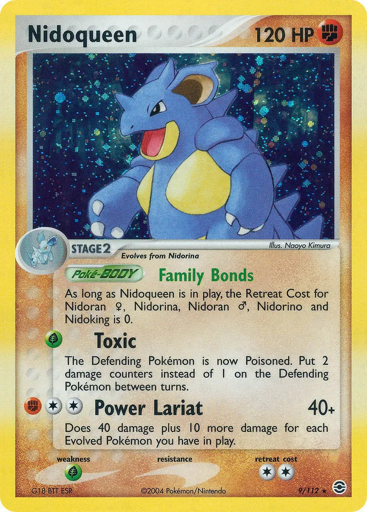 EX FireRed & LeafGreen 영어판 Nidoqueen 9 카드 앞면