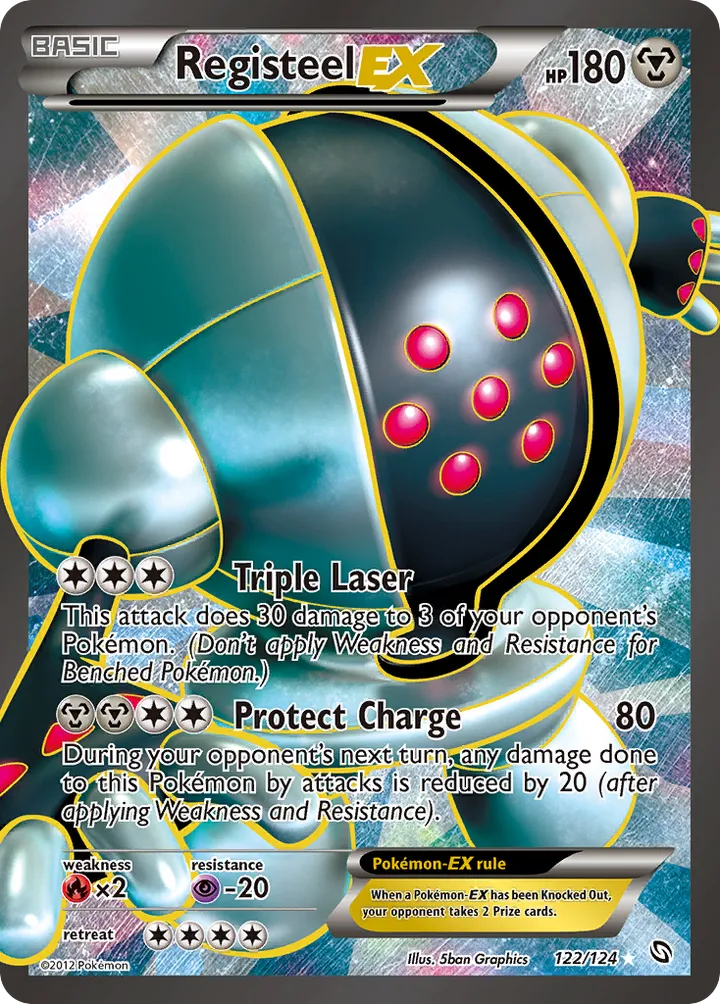 Black & White—Dragons Exalted 영어판 Registeel-EX 122 카드 앞면