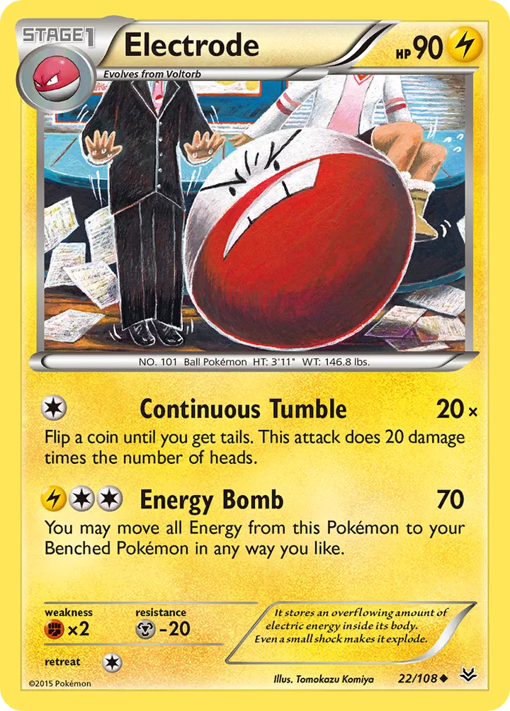 XY—Roaring Skies 英語版 Electrode 22 カード表面