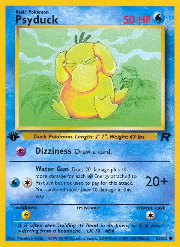 Team Rocket 英語版 Psyduck 65 カード表面