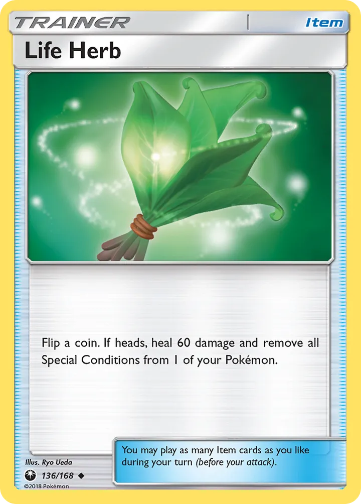 Sun & Moon—Celestial Storm 영어판 Life Herb 136 카드 앞면