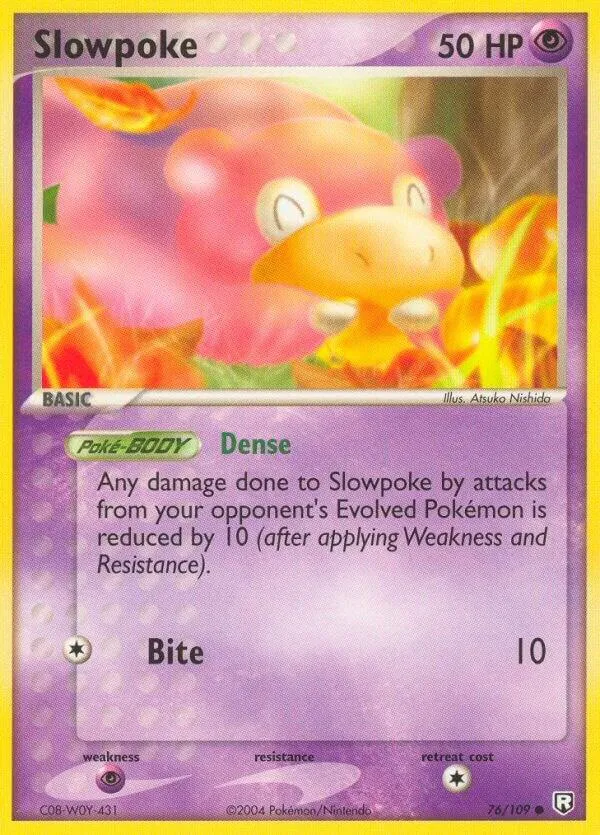 EX Team Rocket Returns 영어판 Slowpoke 76 카드 앞면