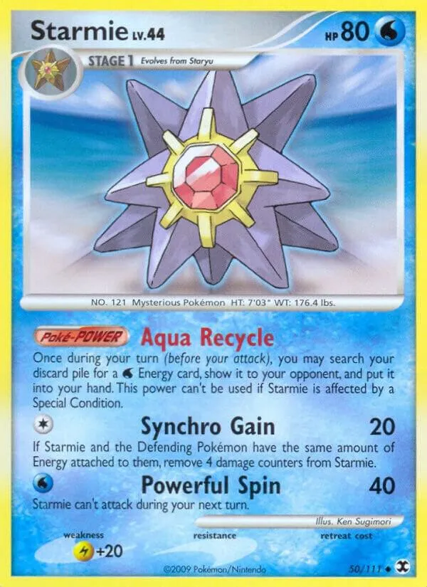 Platinum—Rising Rivals 英語版 Starmie 50 カード表面