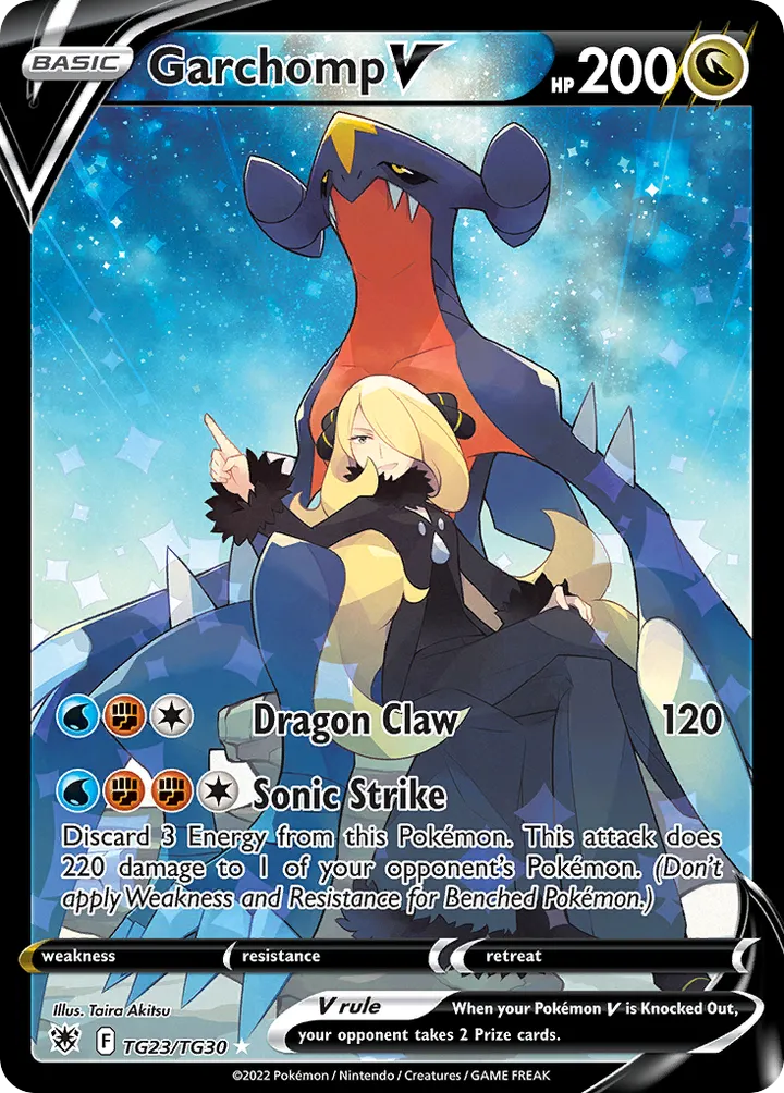 Sword & Shield—Astral Radiance 영어판 Garchomp V TG23 카드 앞면