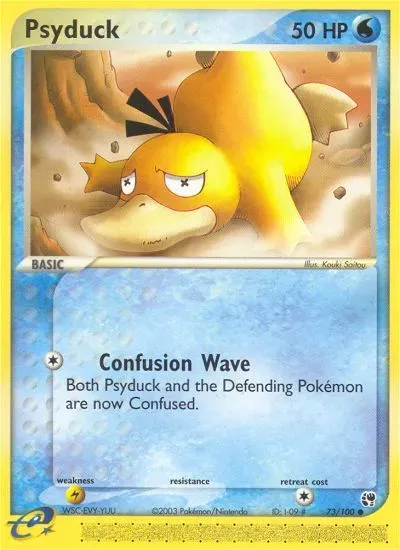 EX Sandstorm 영어판 Psyduck 73 카드 앞면