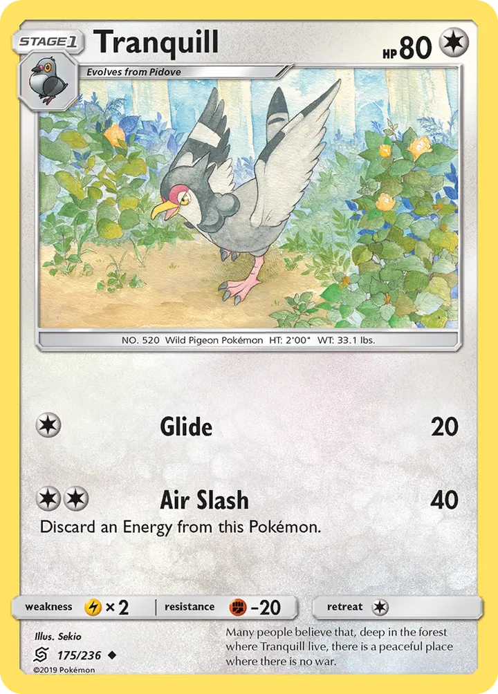 Sun & Moon—Unified Minds 英語版 Tranquill 175 カード表面