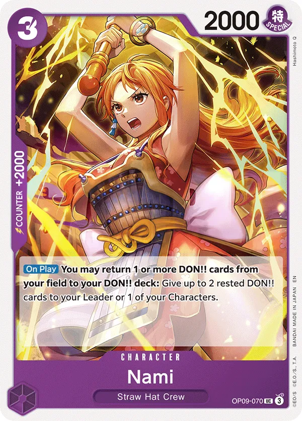 Emperors in the New World 英語版 Nami OP09-070 · 再録 カード表面