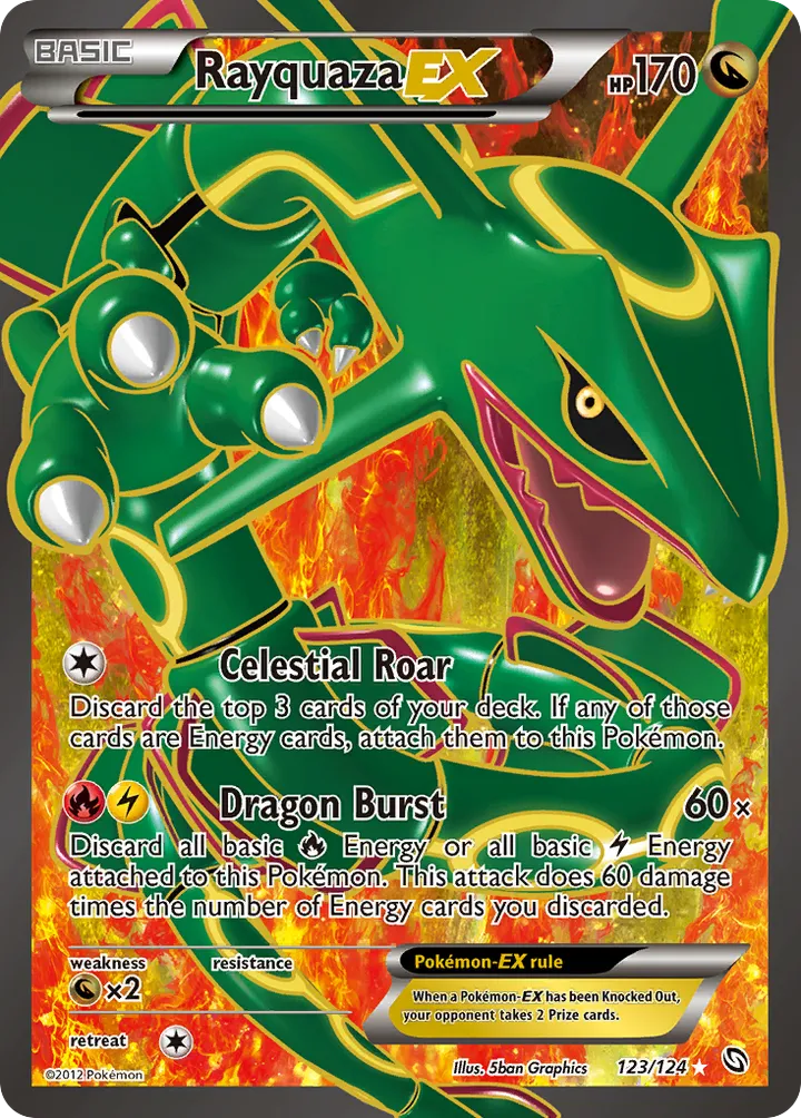 Black & White—Dragons Exalted 英語版 Rayquaza-EX 123 カード表面