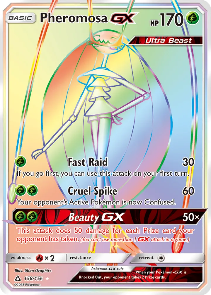 Sun & Moon—Ultra Prism 英語版 Pheromosa-GX 158 カード表面