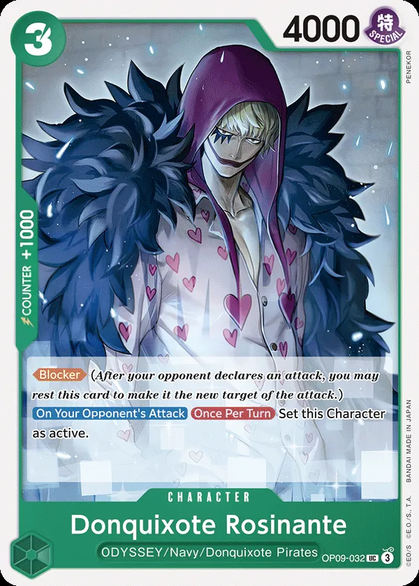 Emperors in the New World 영어판 Donquixote Rosinante OP09-032 카드 앞면