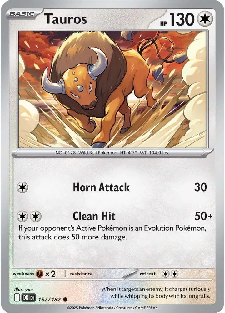 Front of Tauros 152, Scarlet & Violet—Destined Rivals English